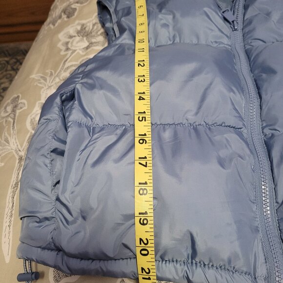 CI SONO Pale Blue Hooded Puffer Zip Vest Juniors Size L = Ladies Medium - Picture 6 of 8